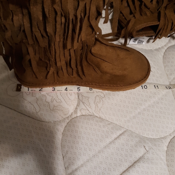 CHATZ by Chatties Fringed Boots Size 7-8 Southwest Cowgirl Booties - Picture 6 of 6